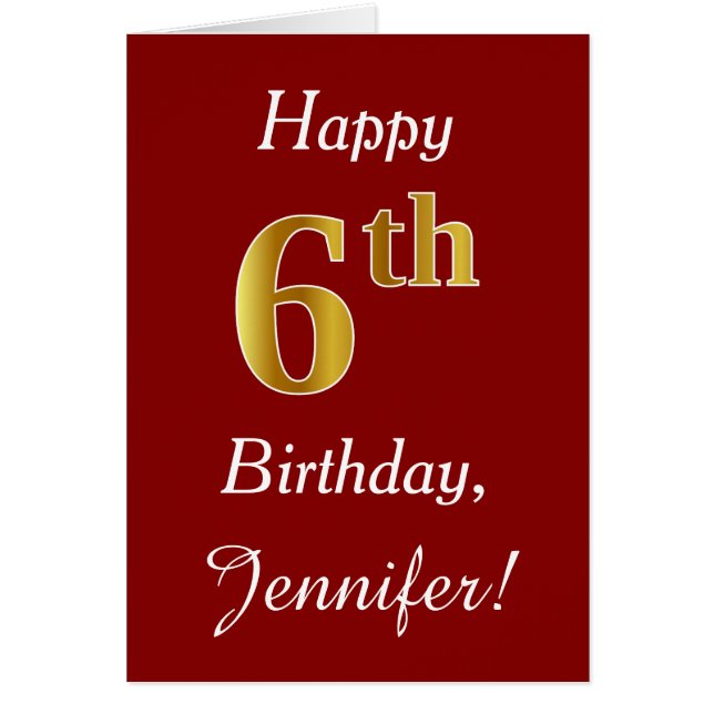 Cartão de Aniversário Dourado Faux Simples + Cartã (Frente)