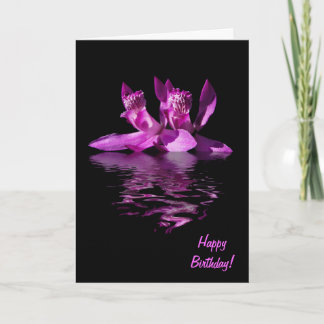 Cartão de Aniversário Dramático para Orquídeas