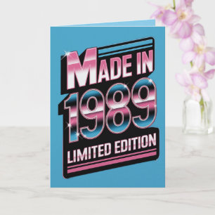 Cartão de Aniversário Edição Limitada Retro 1989