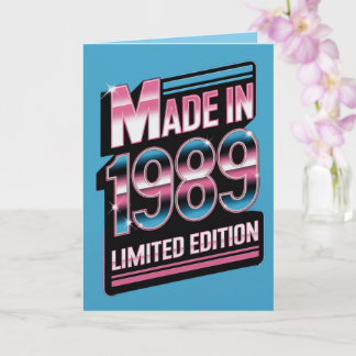 Cartão de Aniversário Edição Limitada Retro 1989
