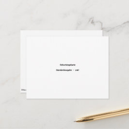 Cartão de aniversário edição padrão branco