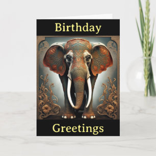 cartão de aniversário elefante nouveau