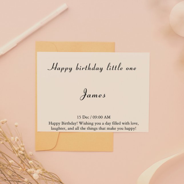 Cartão de Aniversário Elegante (Elegant Happy Birthday Card)