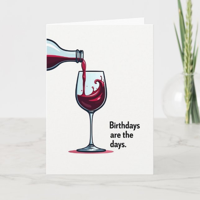 Cartão de Aniversário Elegante Derramamento (Frente)
