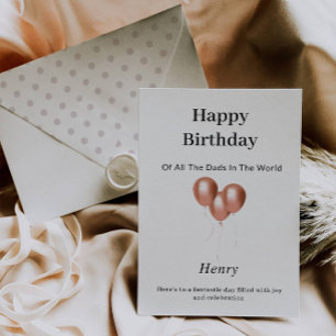 Cartão de Aniversário Elegante e Feliz