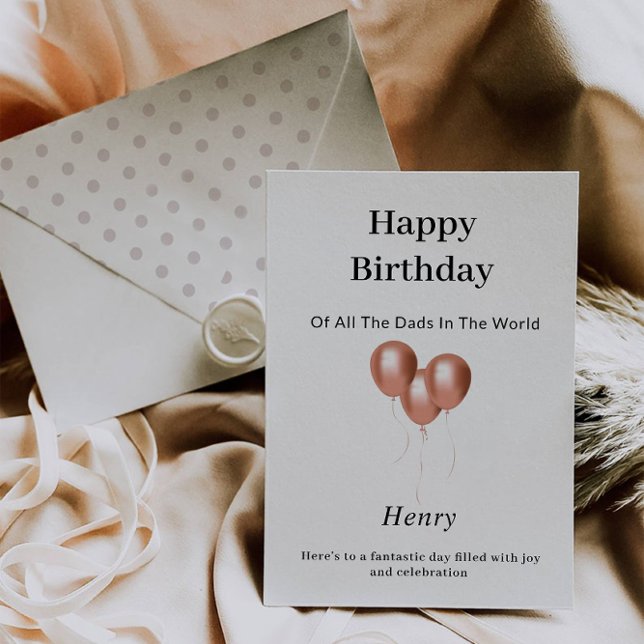 Cartão de Aniversário Elegante e Feliz (Elegant Happy Birthday Card)
