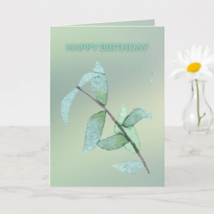 Cartão de Aniversário Elegante Minimalista Moderno