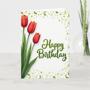 Cartão de Aniversário Emerald Script