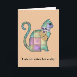 Cartão De Aniversário Engraçado<br><div class="desc">Excelente para a pessoa astuta na sua vida,  especialmente para o gato amando. Esta arte engraçada preenche a conta para ambos! Torne o dia de alguém mais brilhante com este cartão de gato. Fique à vontade para editar ou alterar o texto com a ferramenta de edição zazzle.com,  se quiser!</div>
