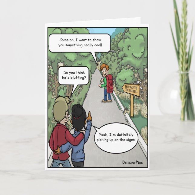 Cartão de aniversário engraçado (Frente)