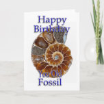 Cartão de aniversário engraçado<br><div class="desc">Cartão de aniversário engraçado - feliz aniversario você fóssil velho</div>