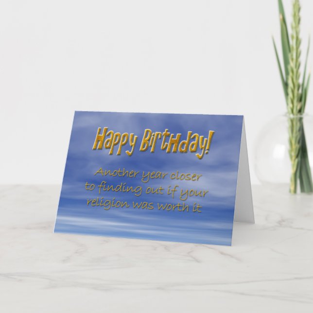 Cartão de aniversário engraçado (Frente)