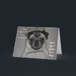 Cartão de aniversário engraçado<br><div class="desc">Este é um cartão de aniversário engraçado com um pug bonito com lotes dos enrugamentos.</div>