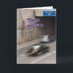Cartão de aniversário engraçado<br><div class="desc">Túnel na estrada de anel do centro de cidade</div>