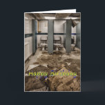 Cartão de aniversário engraçado<br><div class="desc">Toaletes das senhoras na escola abandonada</div>