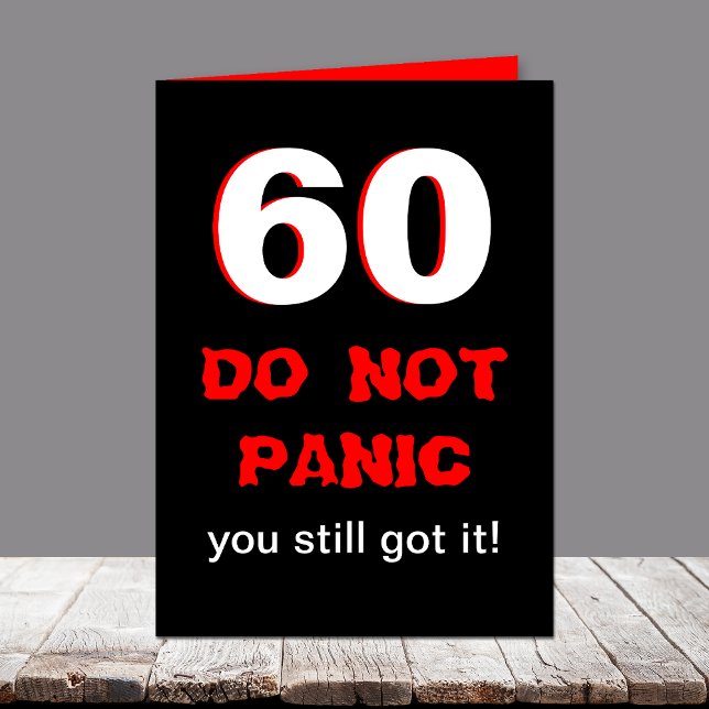 Cartão de aniversário engraçado 60 (Criador carregado)