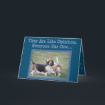 Cartão de aniversário engraçado & bonito com cães<br><div class="desc">Cartão de aniversário engraçado & bonito com cães de Basset</div>