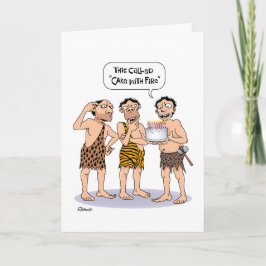 Cartão de Aniversário Engraçado Cavemen