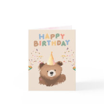 Cartão de aniversário engraçado com cores adorávei