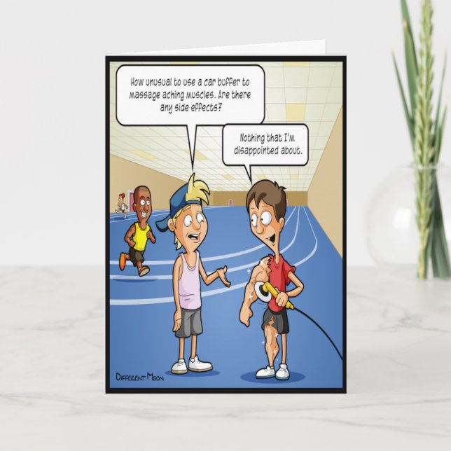 Cartão de Aniversário Engraçado com Massagem de Ca (Frente)