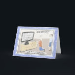 Cartão de aniversário engraçado da tecnologia:<br><div class="desc">Neste cartão do humor da tecnologia, as tentativas de um marido de instalar uma tevê assim chamada do "plug and play". não estão indo de acordo com o plano. Todo o texto visível (que inclui "o cumprimento do feliz aniversario" do defeito para dentro) é inteiramente customisable por você, fazer ele...</div>