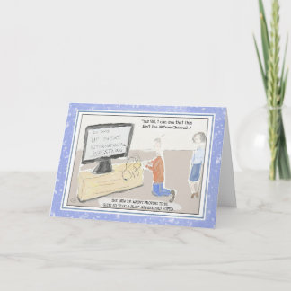 Cartão de aniversário engraçado da tecnologia: