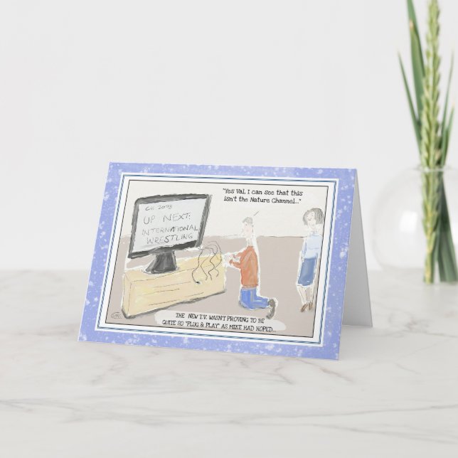 Cartão de aniversário engraçado da tecnologia: (Frente)