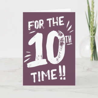 Cartão de Aniversário Engraçado de 10 Anos para Ad
