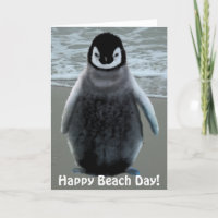 Cartão de Aniversário Engraçado de Bebê Pinguim-Am