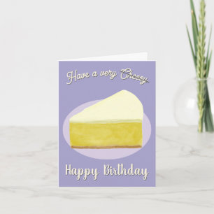 Cartão de Aniversário Engraçado de Cheesecake