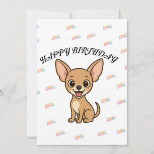Cartão de Aniversário Engraçado de Chihuahua