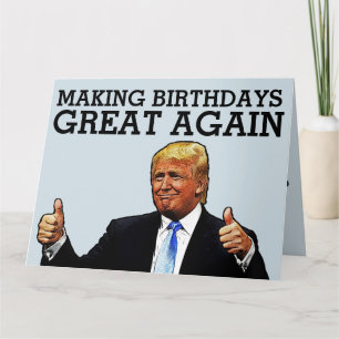 CARTÃO DE ANIVERSÁRIO ENGRAÇADO DE DONALD TRUMP