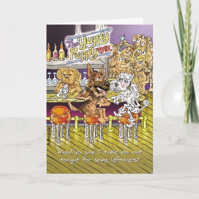 Cartão de Aniversário Engraçado de german shepherd (Frente)