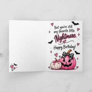 Cartão de aniversário engraçado de Halloween Boo V