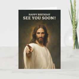 Cartão de Aniversário Engraçado de Jesus
