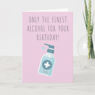 Cartão de Aniversário Engraçado de Mão Sanitizer
