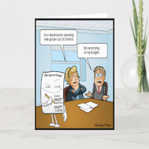 Cartão de Aniversário Engraçado de Orçamento