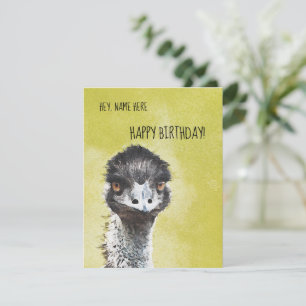 Cartão de Aniversário Engraçado de Ostrich
