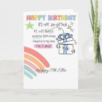 Cartão de Aniversário Engraçado de Presente Engraç
