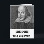 Cartão de aniversário engraçado de Shakespeare<br><div class="desc">Shakespeare era um homem da sagacidade. Termine a rima.</div>