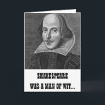 Cartão de aniversário engraçado de Shakespeare<br><div class="desc">Shakespeare era um homem da sagacidade. Termine a rima.</div>