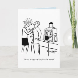 Cartão de aniversário engraçado do café do negócio