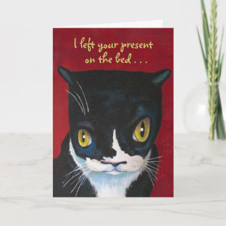 Cartão de aniversário engraçado do Cat