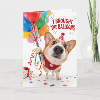 Cartão de Aniversário Engraçado do Corgi | Humor d