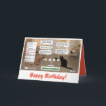 Cartão de aniversário engraçado do gato<br><div class="desc">Mesmo se você não sabe o que obter a esse special alguém para seu aniversário,  gatos sabe! Compartilhe de um riso no amado seu aniversário com a ajuda de dois felines que têm a ideia do presente do purrfect!</div>