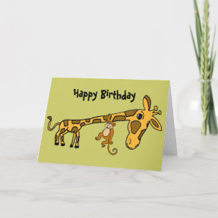 Cartão de aniversário engraçado do macaco BL e 