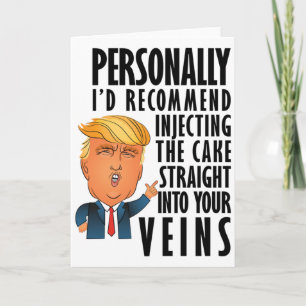 Cartão de Aniversário Engraçado Donald Trump