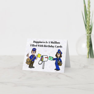 Cartão de aniversário engraçado e real pelo correi