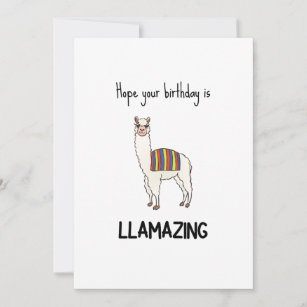 Cartão de Aniversário Engraçado Llama