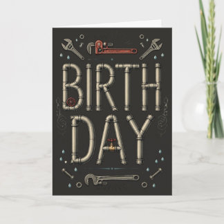 Cartão de Aniversário Engraçado para Encanador Hum